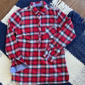 Lands End Tunic Flannel Shirt